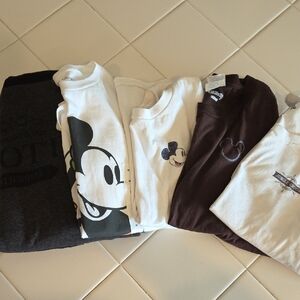 Disney Kids Shirts - Black, White, Brown